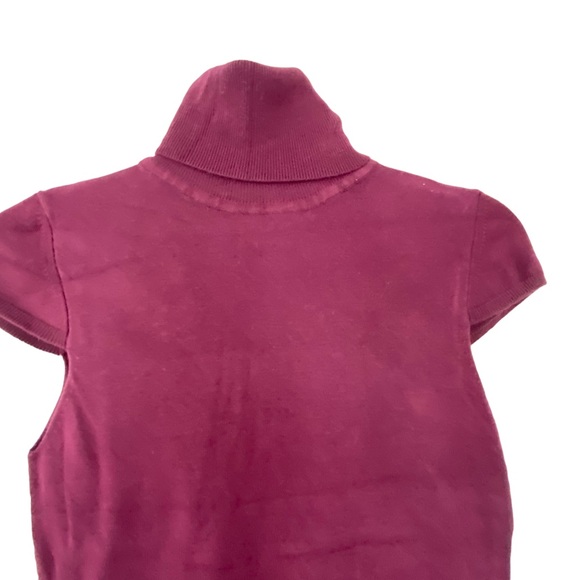 Marciano Burgundy Capped Sleeves Turtleneck - Size XS - Picture 3 of 4